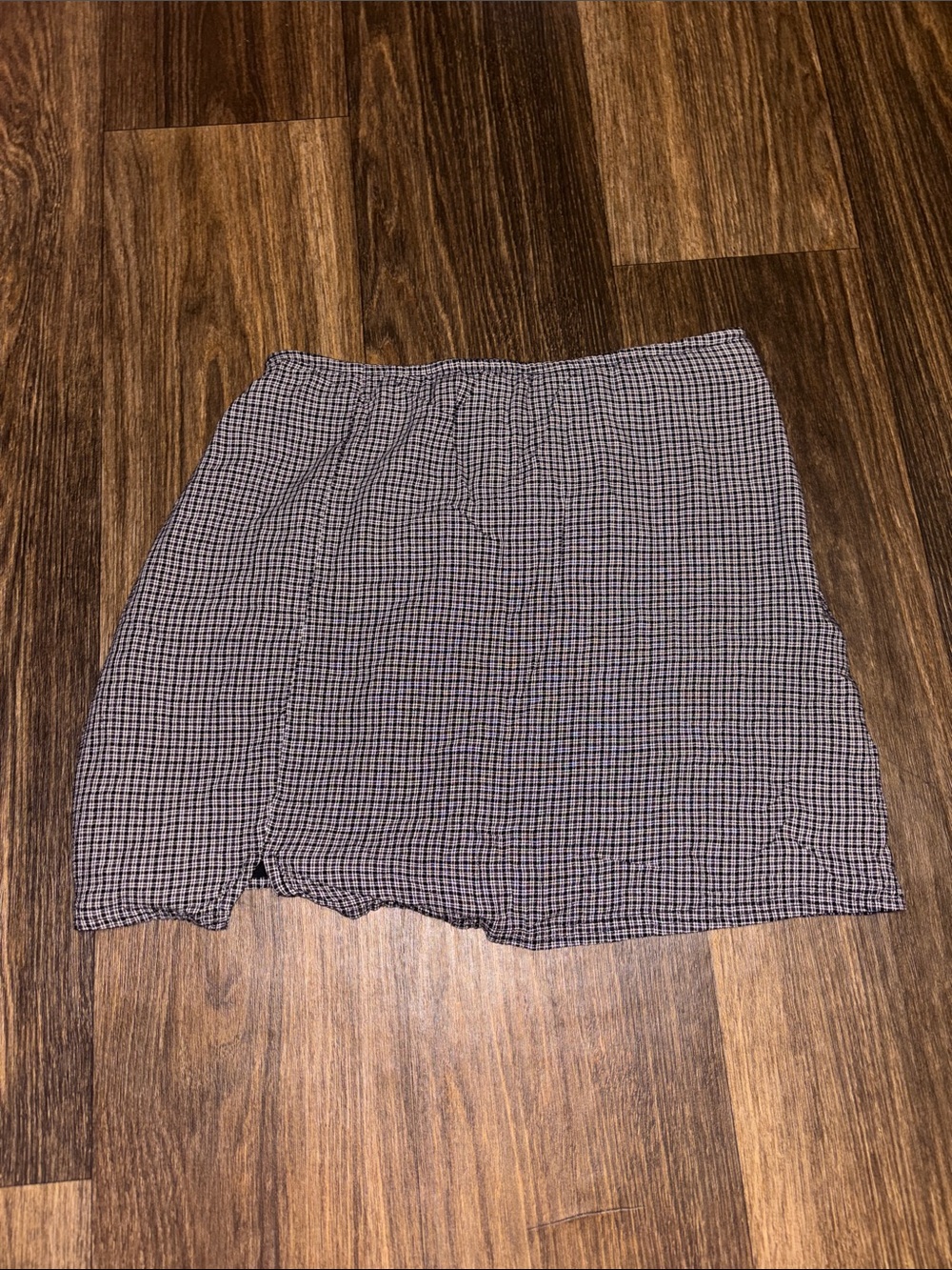 American Eagle Black & White Check Mini Skirt